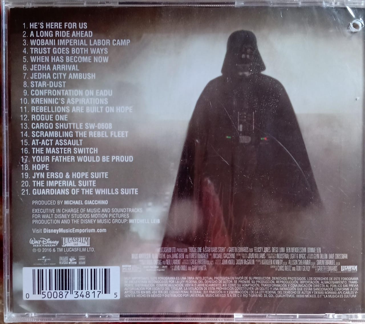 Michael Giacchino – Rogue One: A Star Wars Story (CD en excelente estado).