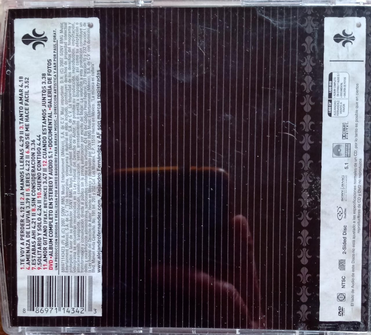 Alejandro Fernández – Viento A Favor. Cd dualdsc.