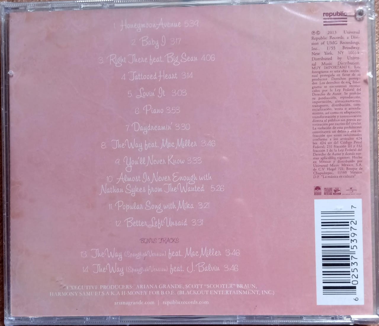Ariana Grande – Yours Truly (CD nuevo).