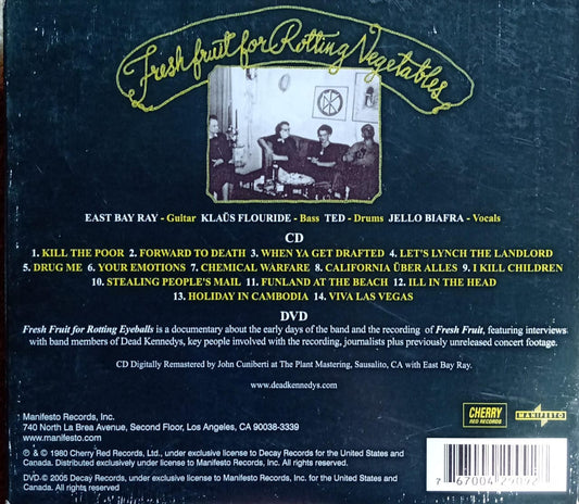 Dead Kennedys – Fresh Fruit for Rotting Vegetables: 25th Anniversary Edition CD + DVD en excelente estado