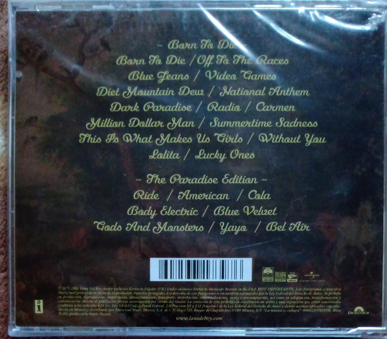 Lana Del Rey – Born to Die: The Paradise Edition (CD doble nuevo).