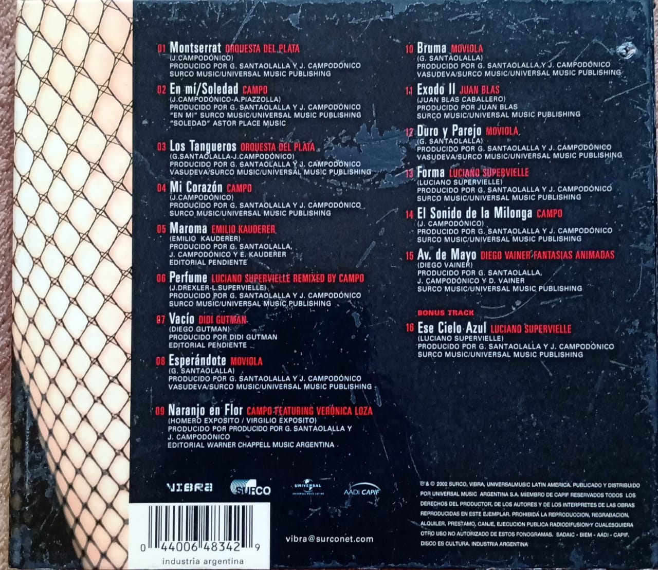 Bajofondo Tango Club – Bajofondo Tango Club. Cd.