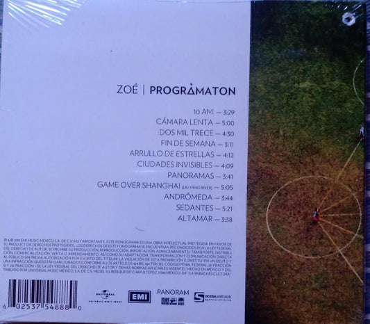 Zoé – Prográmaton. Cd nuevo digipack.