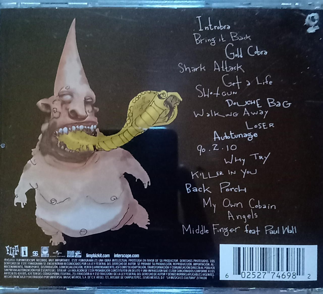 Limp Bizkit – Gold Cobra (CD en excelente estado).