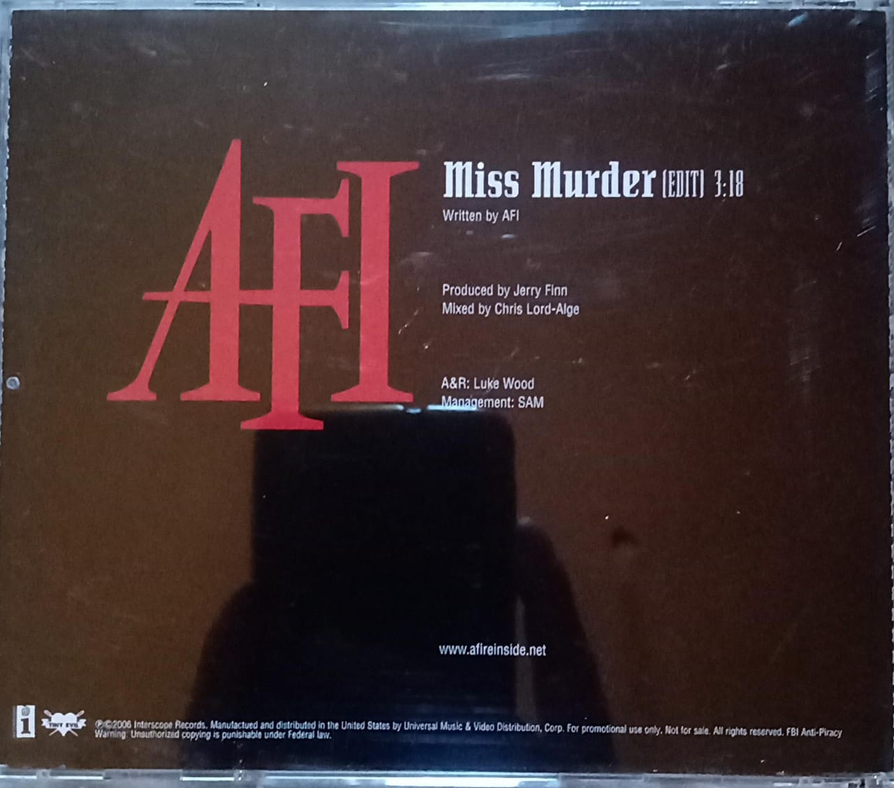 AFI – Miss Murder. Cd single.