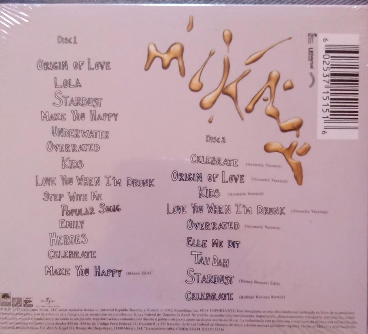 Mika – The Origin of Love (CD doble nuevo).