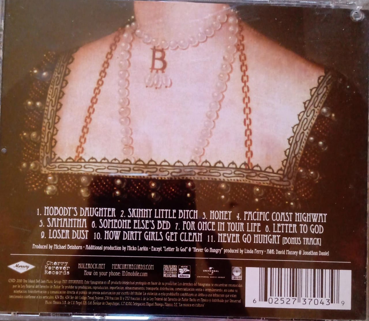 Hole – Nobody's Daughter (CD en excelente estado).