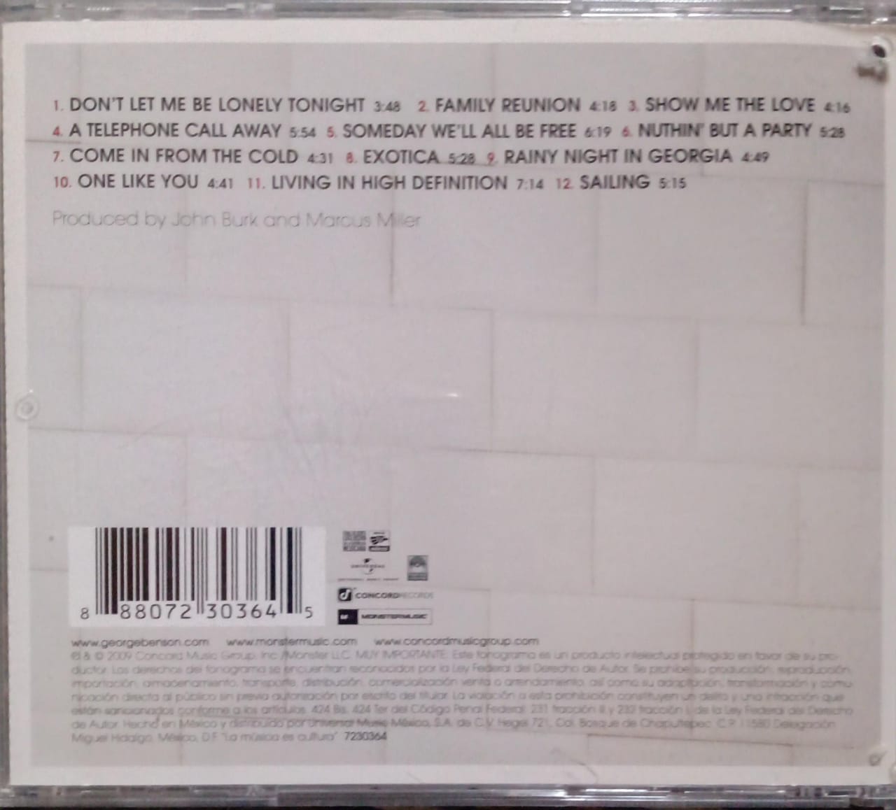 George Benson – Songs and Stories (CD en excelente estado).