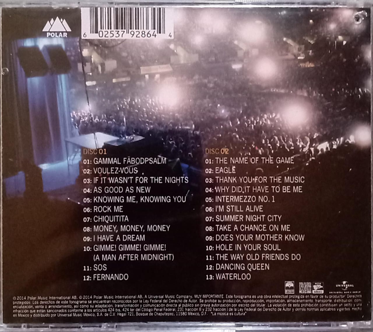 ABBA – Live At Wembley Arena. CD doble nuevo.