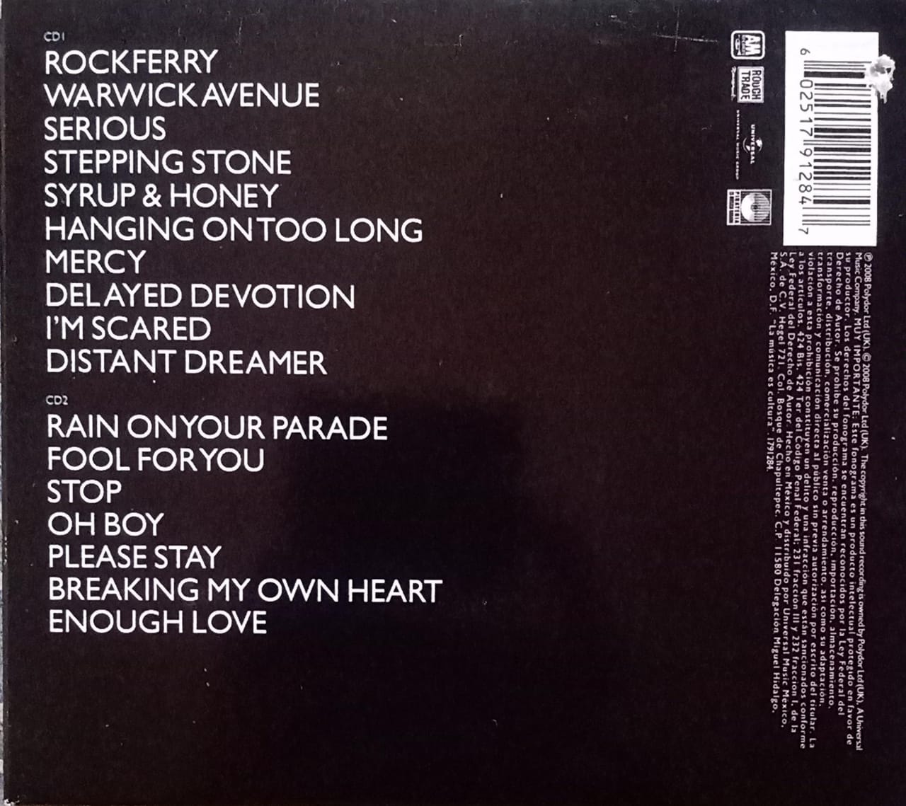Duffy – Rockferry – Deluxe Edition (CD doble en excelente estado).