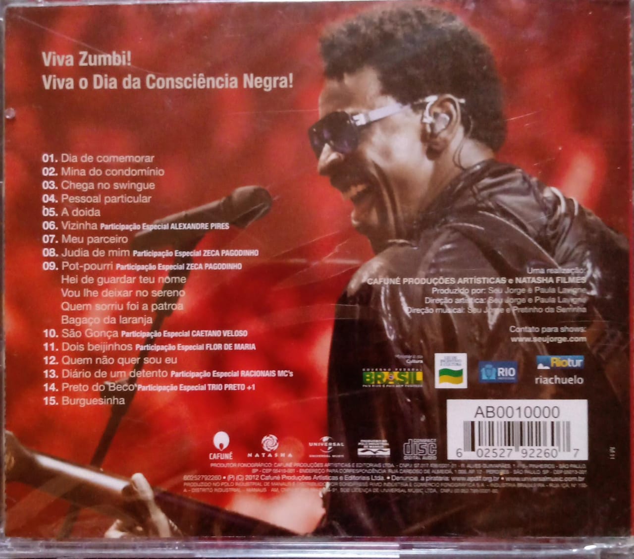 Seu Jorge – Músicas para Churrasco, Vol. 1 (CD nuevo).