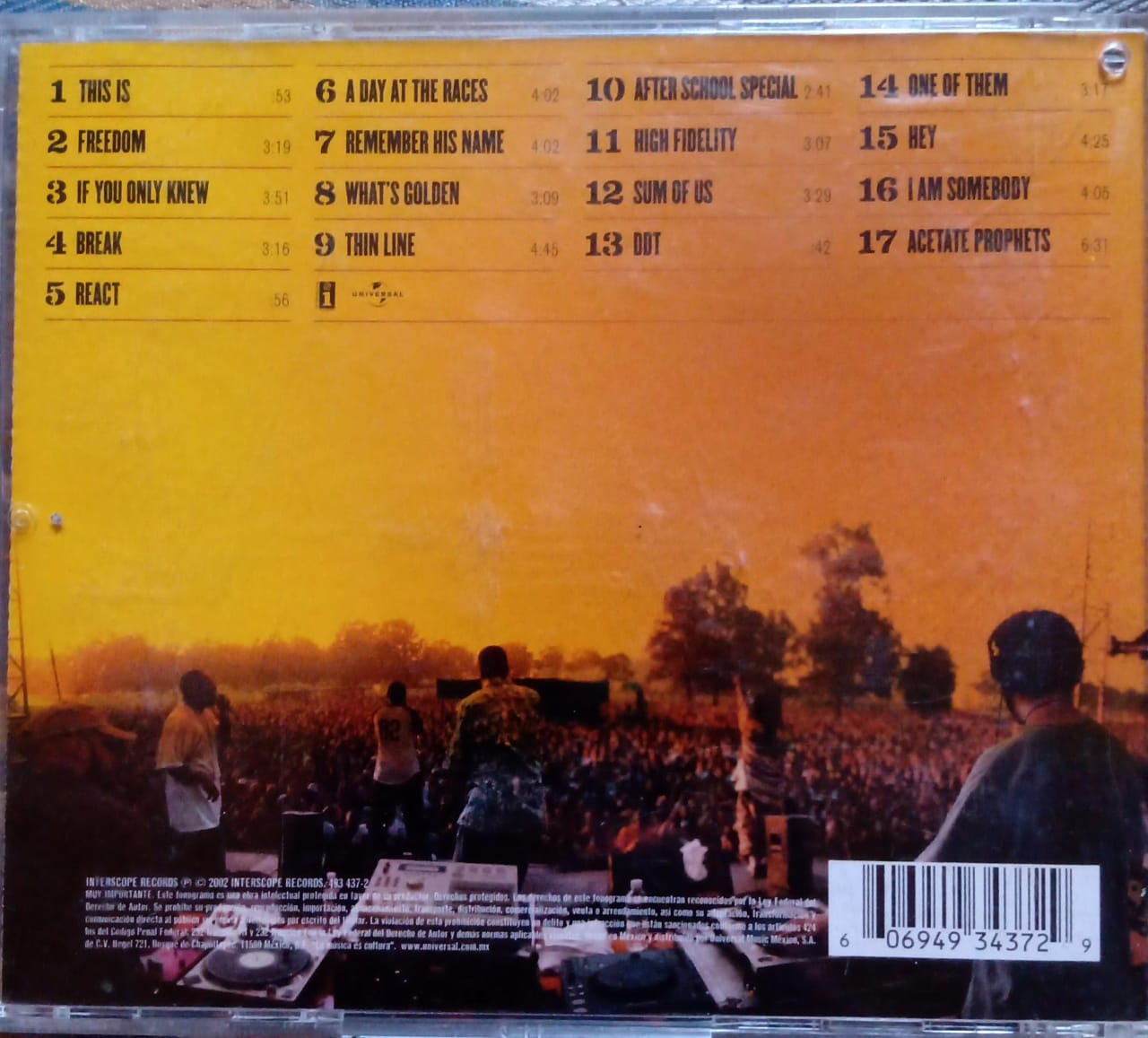 Jurassic 5 – Power in Numbers (CD en excelente estado).