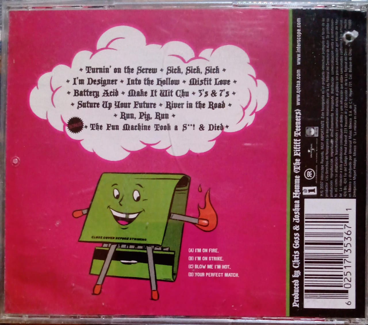 Queens of the Stone Age – Era Vulgaris (CD en excelente estado).