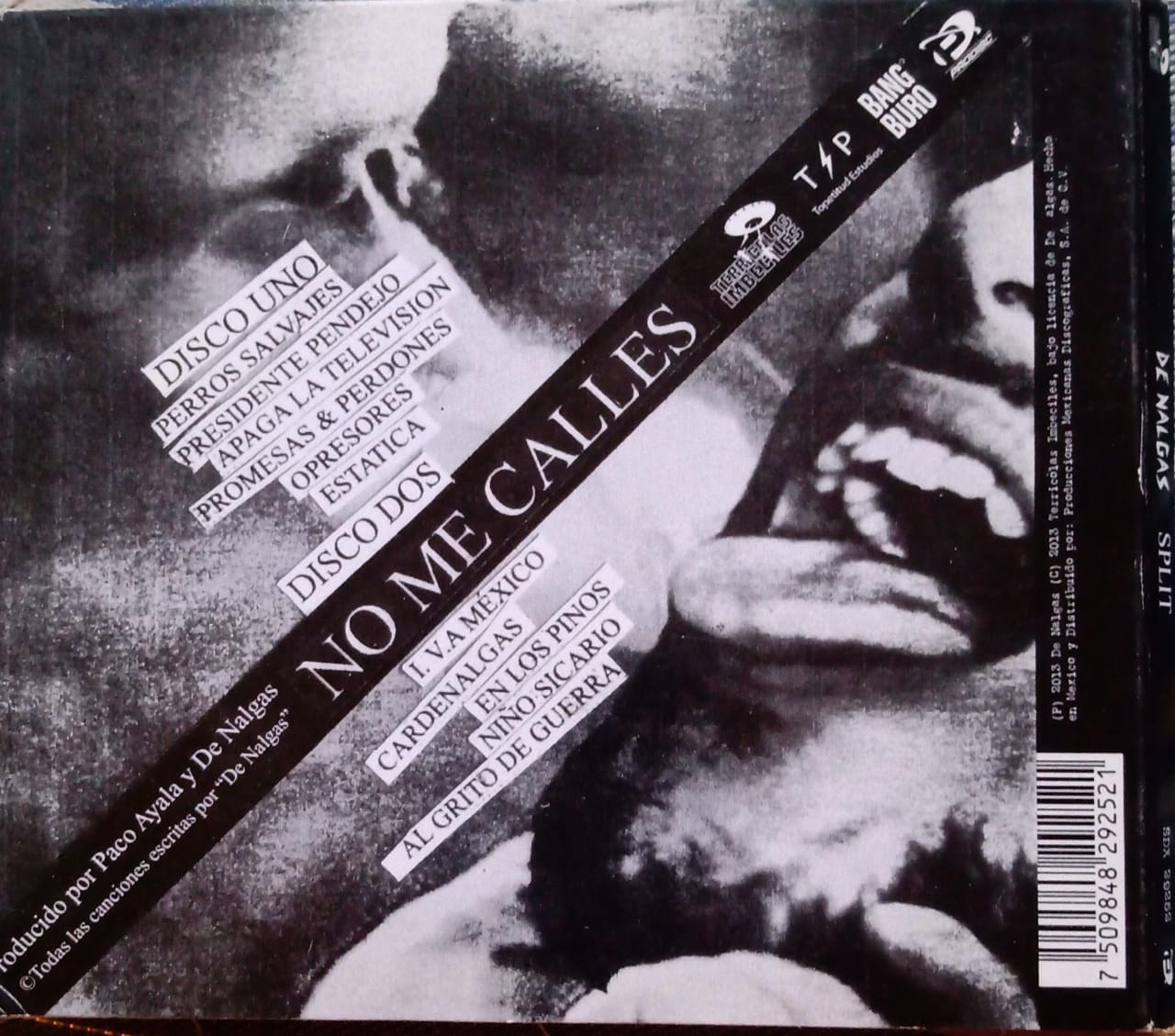 De Nalgas – Split. Cd doble excelente estado.