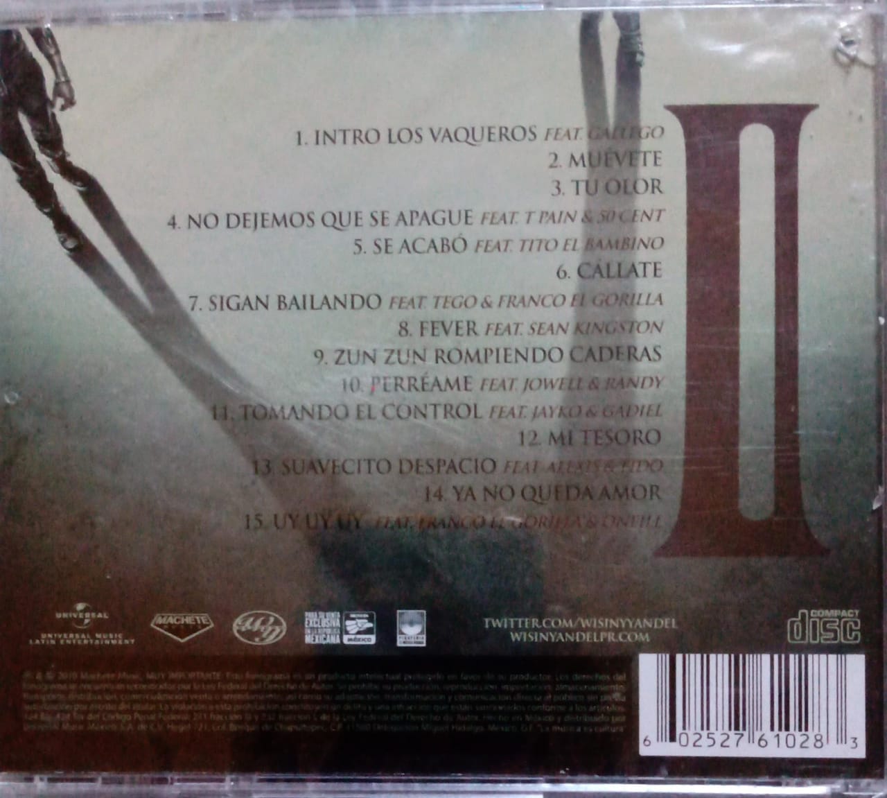 Wisin & Yandel – Los Vaqueros II El Regreso. Cd nuevo.