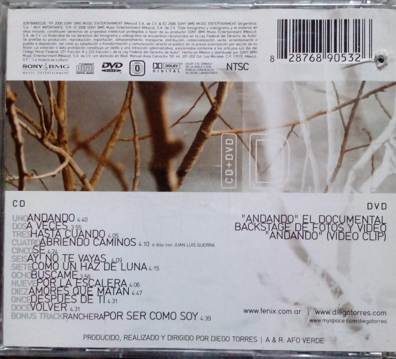 Diego Torres – Andando (CD doble con portada lenticular en excelente estado)