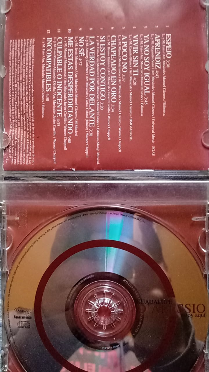 Guadalupe D'Alessio – Estoy Aquí. Cd.