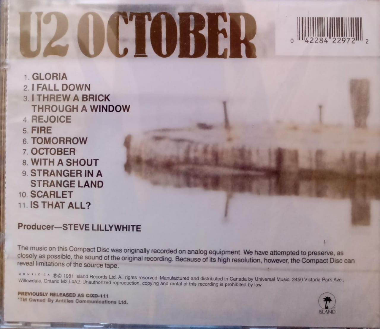 U2 – October CD nuevo · IMPORTADO ✨.