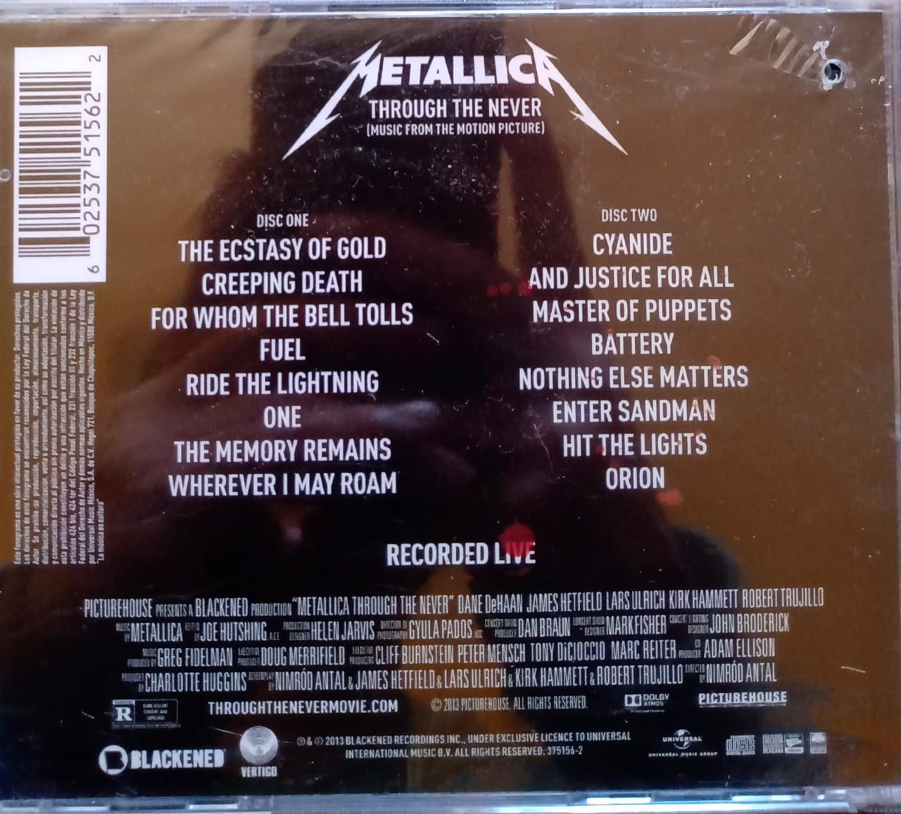 Metallica – Through the Never (CD doble nuevo).