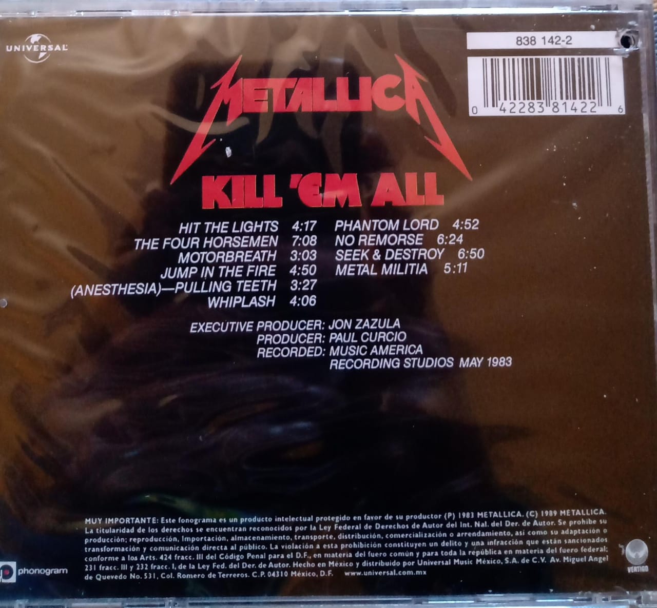 Metallica – Kill 'Em All (CD nuevo).