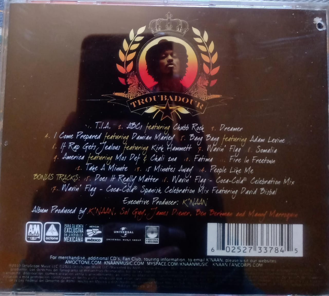K'naan – Troubadour. CD.