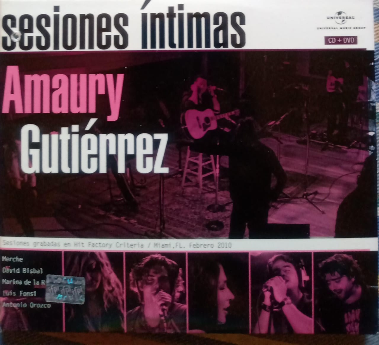 Amaury Gutiérrez – Sesiones Íntimas. Cd y DVD excelente estado.