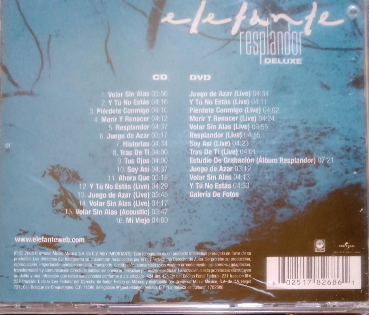 Elefante. Resplandor. Cd y DVD excelente estado.