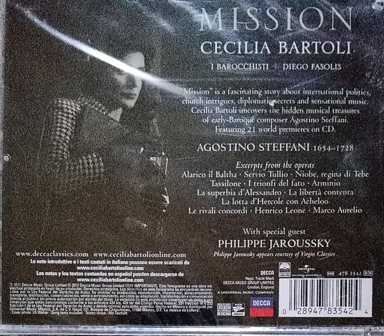 Cecilia Bartoli – Mission (CD nuevo).