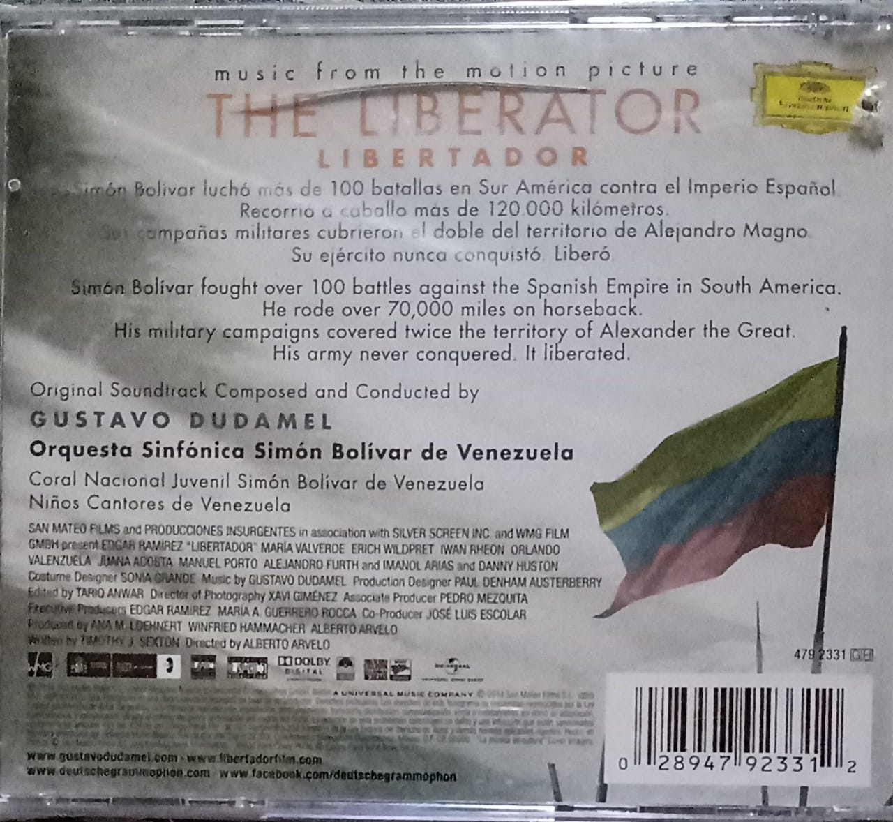 Gustavo Dudamel – The Liberator / Libertador Ost soundtrack — CD nuevo.