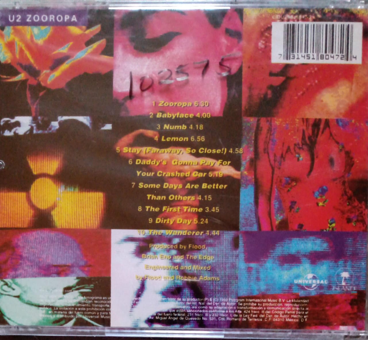 U2 – Zooropa (CD nuevo).