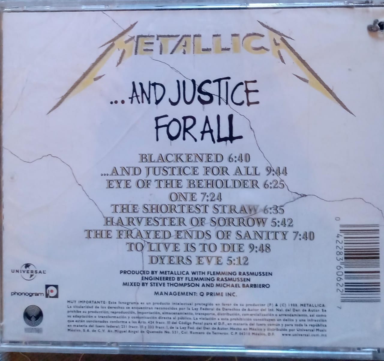 Metallica – ...And Justice for All (CD nuevo).