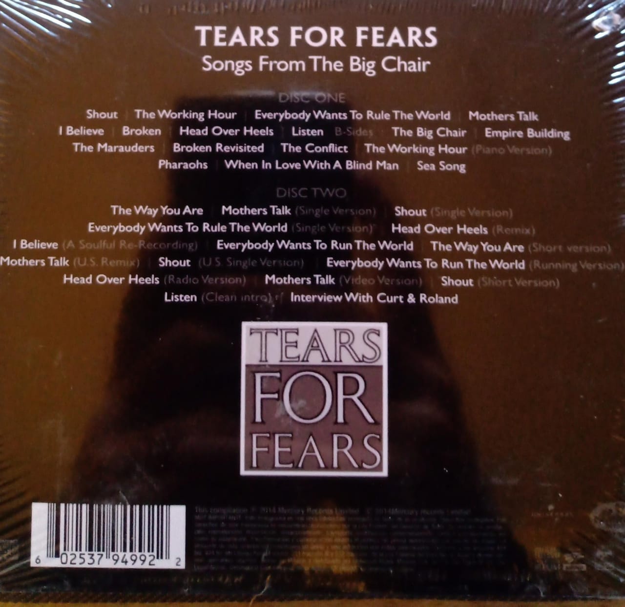 Tears for Fears – Songs from the Big Chair CD doble nuevo ✨