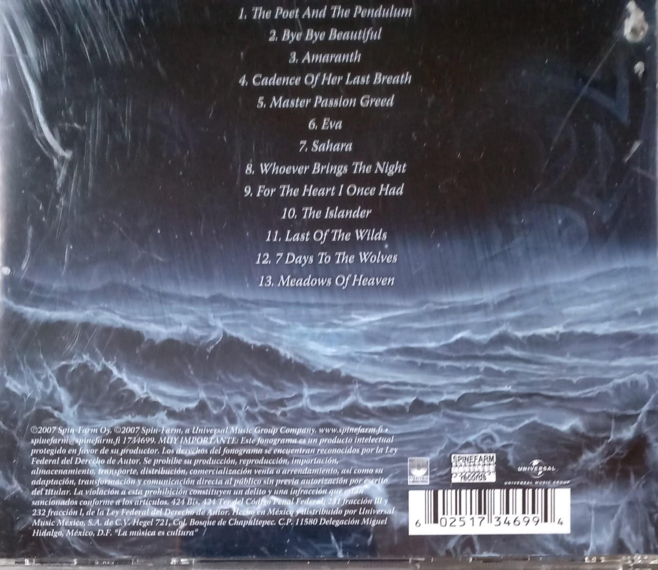 Nightwish – Dark Passion Play (CD en excelente estado).