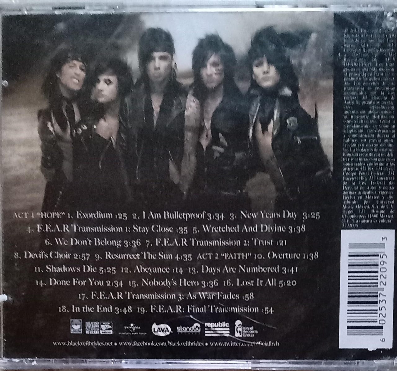 Black Veil Brides – Wretched and Divine: The Story of the Wild Ones (CD nuevo).