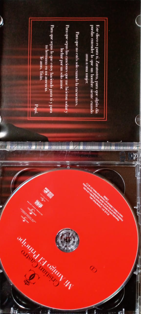 Cristian Castro – Mi Amigo El Príncipe (La Historia Continúa: Viva El Príncipe. Vol. II). Cd y DVD en buen estado.