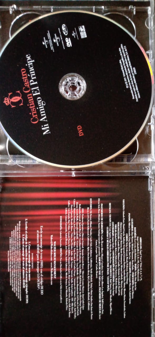 Cristian Castro – Mi Amigo El Príncipe (La Historia Continúa: Viva El Príncipe. Vol. II). Cd y DVD en buen estado.