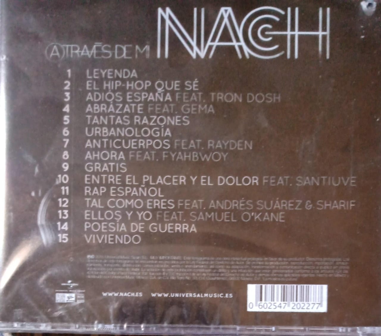 Nach – A Través De Mí. Cd nuevo.