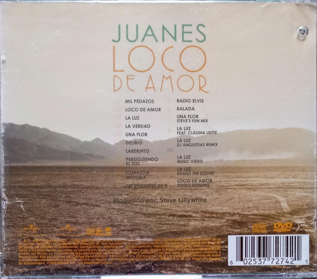 Juanes – Loco De Amor. Cd y DVD nuevo.