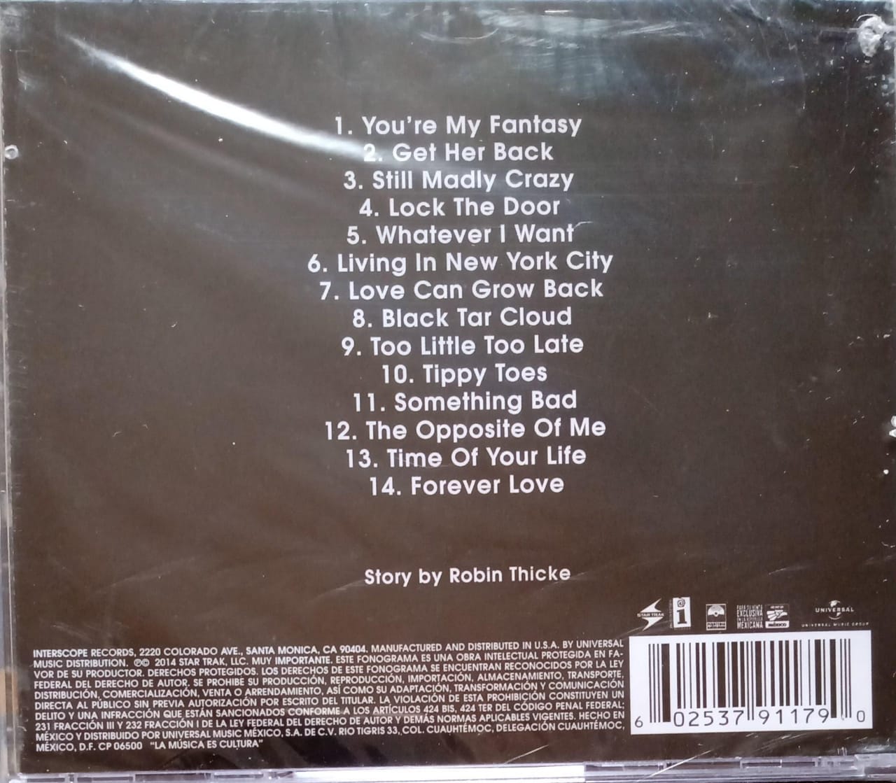 Robin Thicke – Paula (CD nuevo).