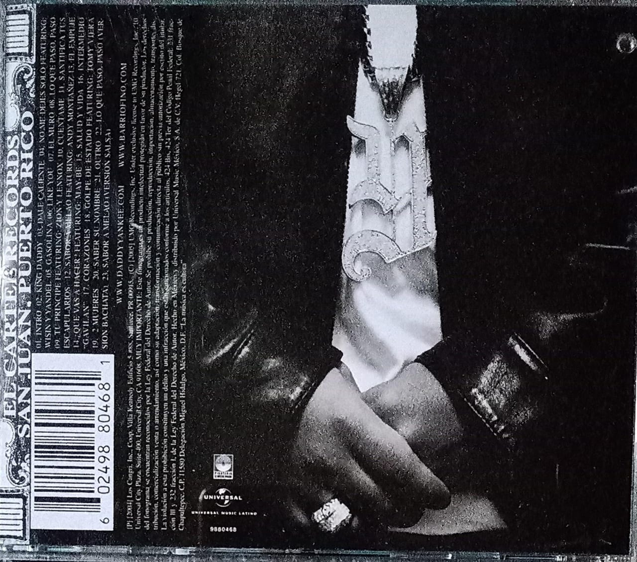 Daddy Yankee – Barrio Fino. Cd excelente estado.