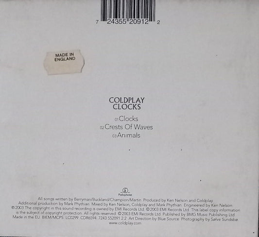 Coldplay – Clocks. Cd single buen estado.