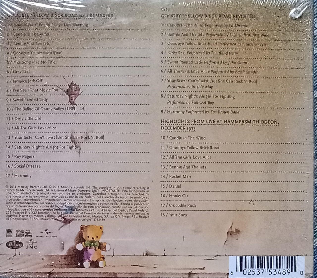 Elton John – Goodbye Yellow Brick Road CD doble nuevo ✨.