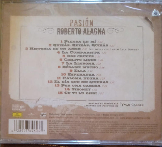 Roberto Alagna – Pasión. Cd nuevo.