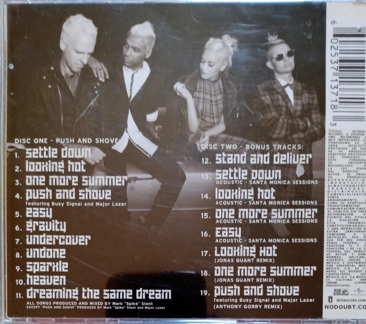 No Doubt – Push And Shove. Cd doble excelente estado.