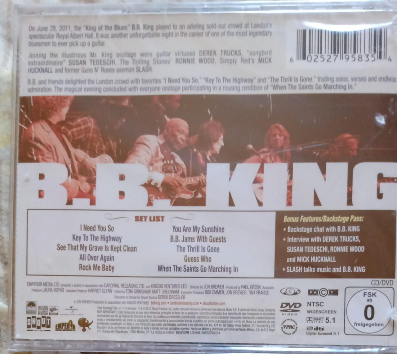 B.B. King – Live at the Royal Albert Hall 2011 CD doble nuevo.