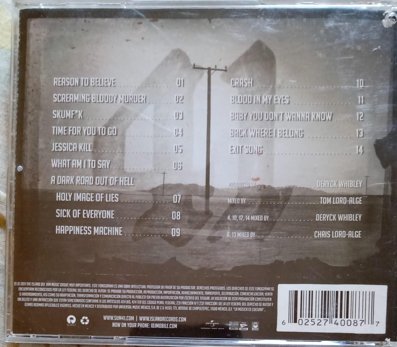Sum 41 – Screaming Bloody Murder (CD en buen estado).