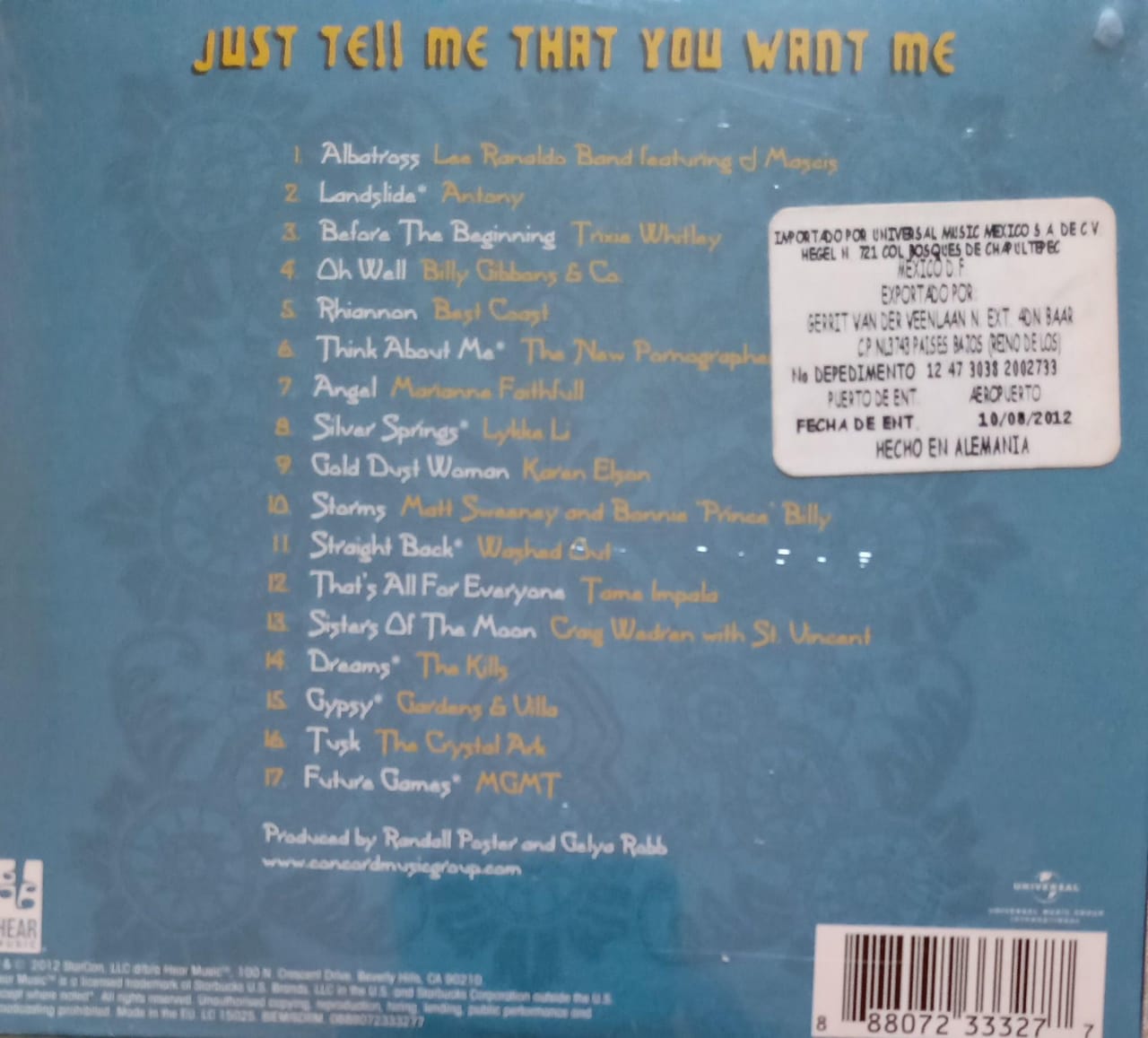 Just Tell Me That You Want Me - A Tribute To Fleetwood Mac. Cd nuevo.