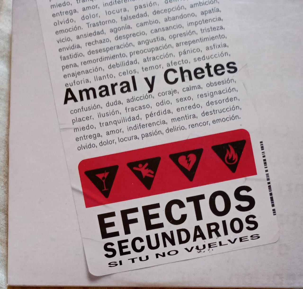 Amaral y Chetes. Si tu no vuelves. CD single excelente estado.