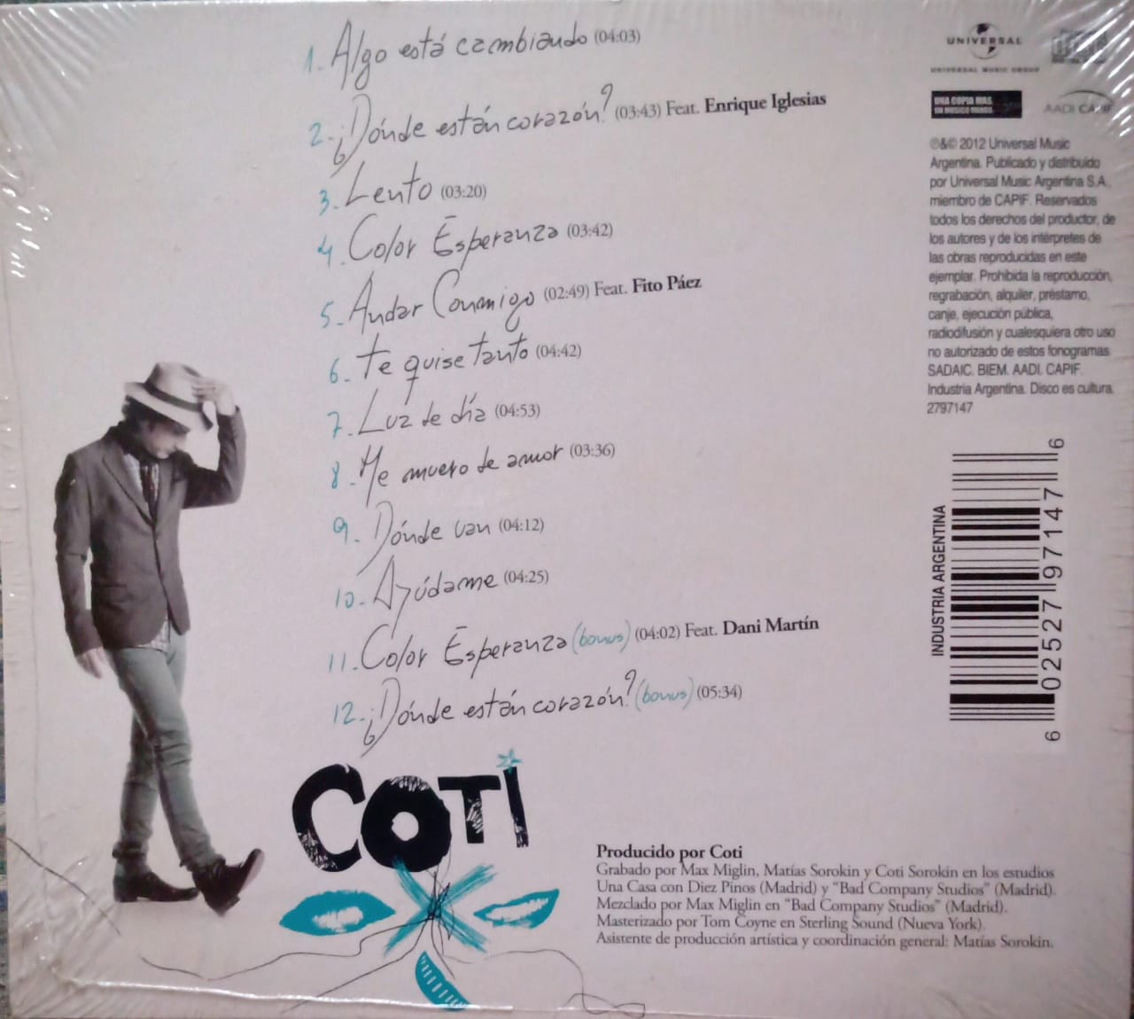 Coti – Lo Dije Por Boca De Otro. Cd nuevo.