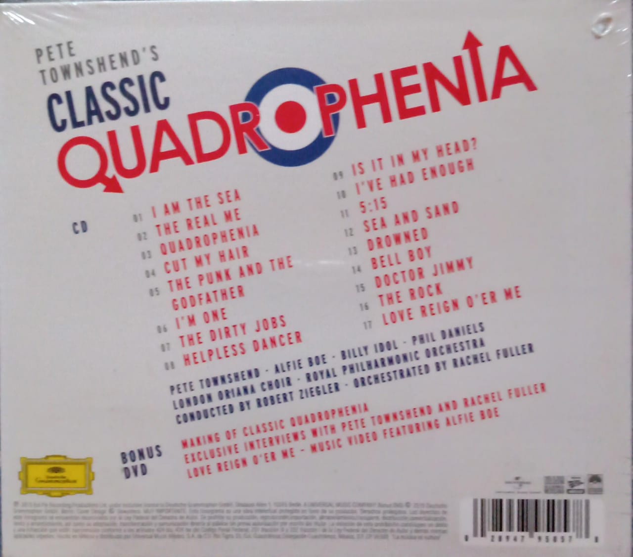 The Royal Philharmonic Orchestra – Pete Townshend's Classic Quadrophenia. Cd doble nuevo.